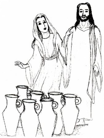 Miracle At Cana Colouring Pages Page 2 166580 Miracles Of Jesus 