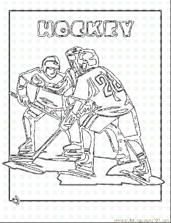 Coloring Pages Hockey (Sports > Olympics) - free printable 