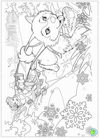barbie christmas Colouring Pages
