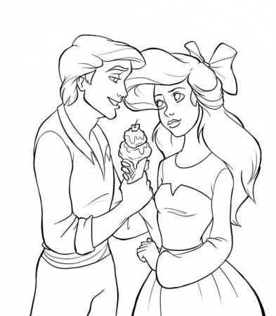 ariel-and-eric-coloring-pages-79auj992 - HD Printable Coloring Pages