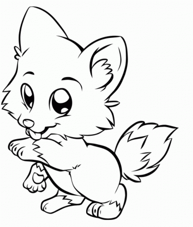 5 Wolf Pup Coloring Pages