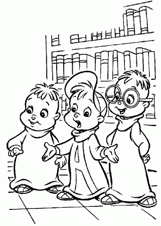 simon chipmunk Colouring Pages (page 2)