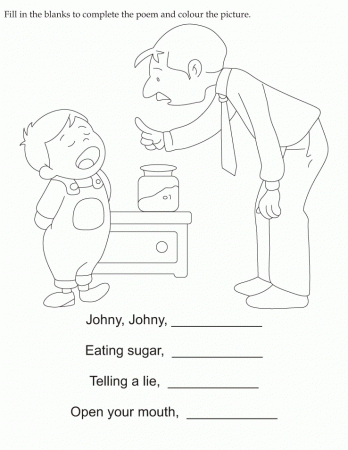 Fill in the blanks to complete the poem and color the picture 