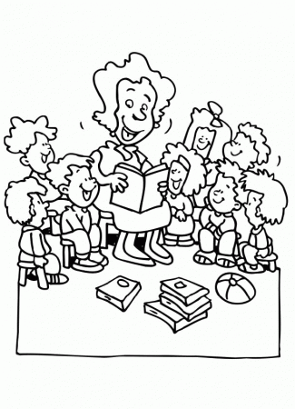Teacher Coloring Pages : Teachers And Kids Coloring Pages Kids 