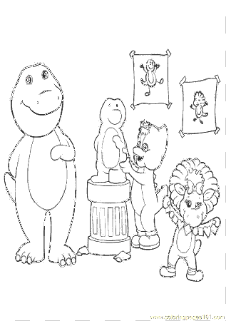 barney and friends Colouring Pages