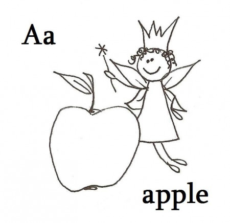 a is for apple Colouring Pages (page 2)