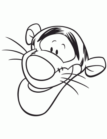 Tigger Face Coloring Page | Free Printable Coloring Pages