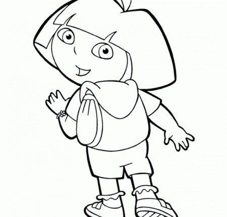Dora The Explorer Characters To Color - HD Printable Coloring Pages