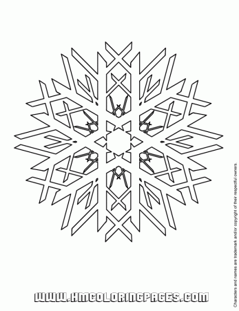 Snow Flake Coloring Page | HM Coloring Pages
