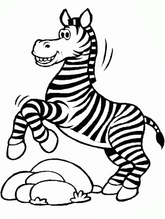 Cartoon Zebra animal Coloring Page | HelloColoring.com | Coloring 