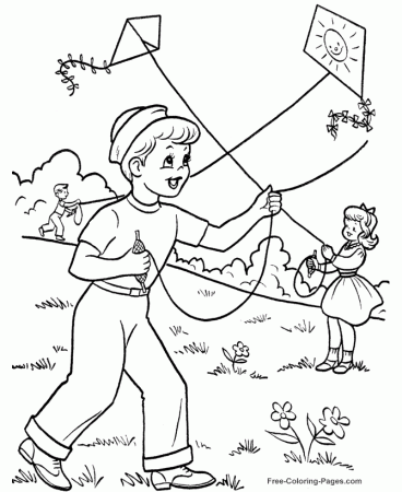 Spring Coloring Pages Printable : Spring Coloring Activities 