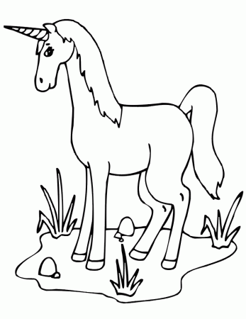 Unicorn Flying Coloring Page