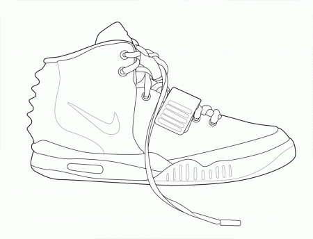 Nike Air Yeezy 2 coloring page