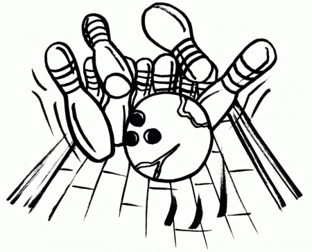 Free Bowling Coloring Page