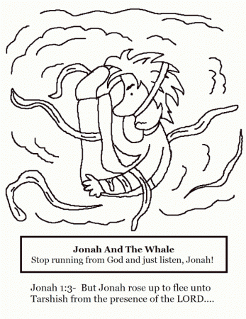Free Jonah And The Whale Coloring Pages | Best Coloring Pages
