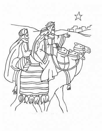 The Three Wise Men Day Coloring Pages For Kids : Coloring Kids 
