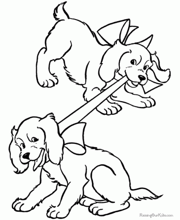 Puppy and Dog coloring pages