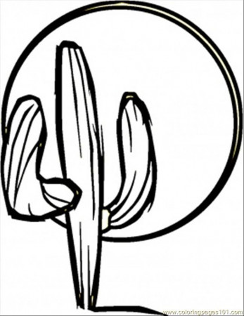 Coloring Pages Cactus (Countries > Mexico) - free printable 