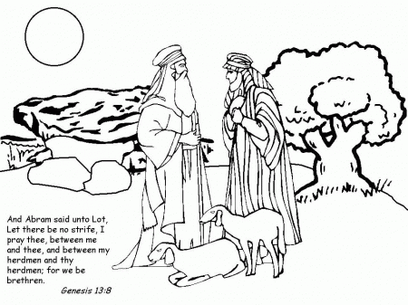 Abraham And Lot Coloring Pages - Free Printable Coloring Pages 