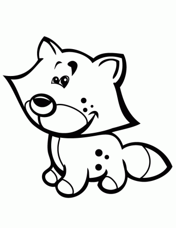 Baby Fox Coloring Page Images & Pictures - Becuo