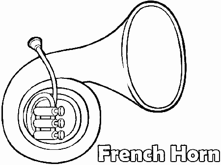 Frenchhorn Music Coloring Pages & Coloring Book