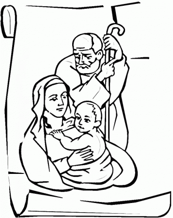 Holy Family Printable Coloring Pages