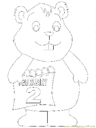 Coloring Pages Groundhog or Woodchuck (Mammals > Groundhog or 