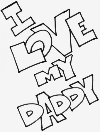I Love You Dad Fathers Day Coloring Pages For Kids | Free 