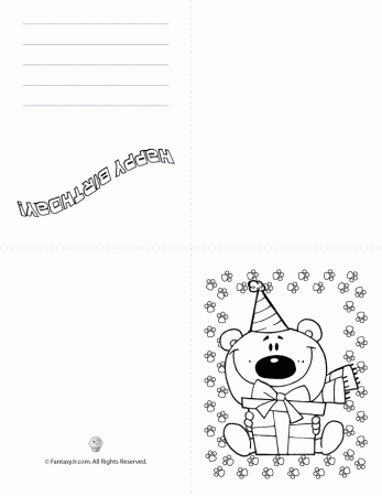 Birthday-cards-coloring-6 | Free Coloring Page Site