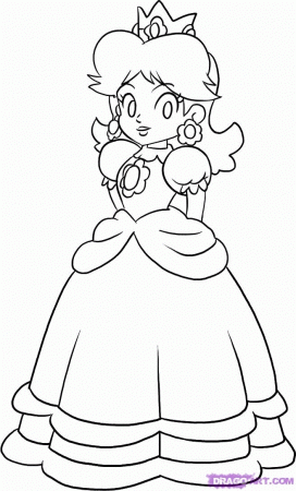 Mario Coloring Pages Princess Peach