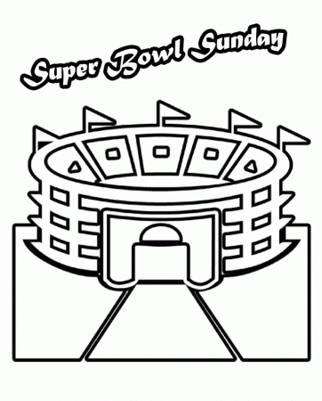 Super Bowl Stadium Arena Coloring Pages - Super Bowl Coloring 
