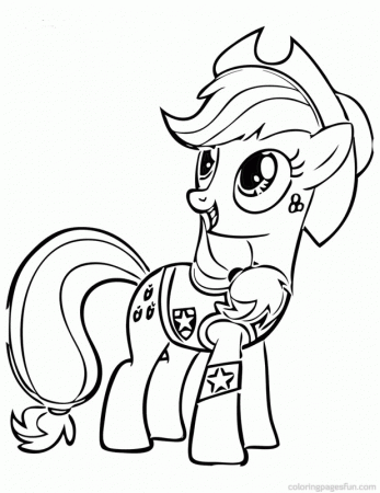 My Little Pony Coloring Pages Applejack Castel Two | Free 