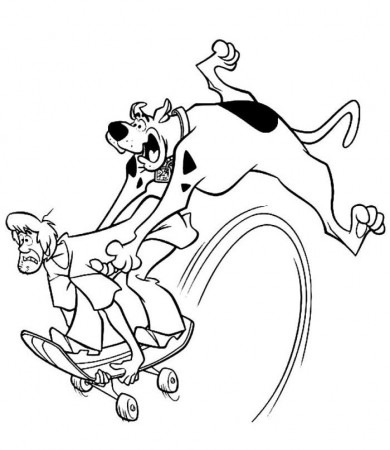 Mickey on Skateboard Coloring Page - Disney Coloring Pages on 