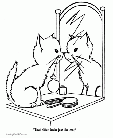 cute kitten Colouring Pages (page 2)
