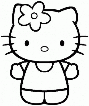 Colouring Pages Cartoon Hello Kitty Printable For Toddler #