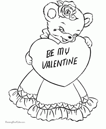 Valentine hearts to color - 011