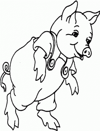 Coloring Pages Of Pigs For Kids | 99coloring.com