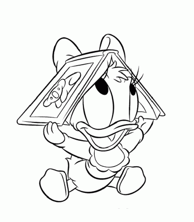 Cute Baby Donald Duck Disney Coloring Pages - Disney Coloring 
