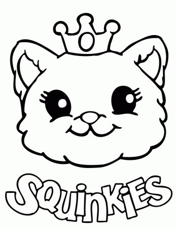 Cute Squinkies Cat Coloring Page Free Printable Coloring Pages 