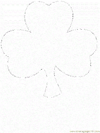 Coloring Pages clover (Cartoons > Simple Shapes) - free printable 