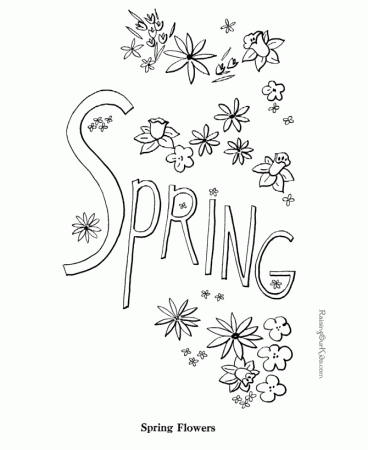 Springtime Kids Coloring Pages - Free Printable Coloring Pages 