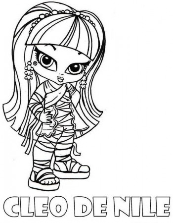 Print Cleo De Nile Little Girl Monster High Coloring Page or 