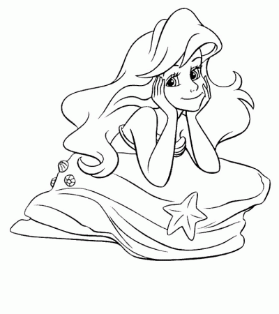 Ariel Mermaid Coloring Pages For Kids Images & Pictures - Becuo