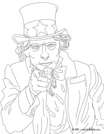 Uncle Sam Coloring Page Kids | 99coloring.com