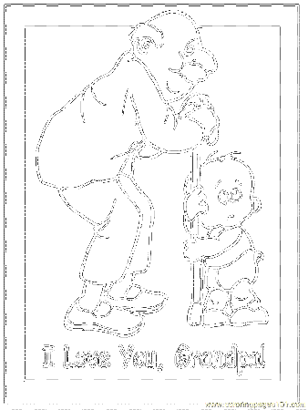 cartoon grandpa Colouring Pages (page 3)