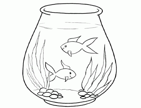 Animal Coloring Empty Fish Bowl Coloring Page Constellation 
