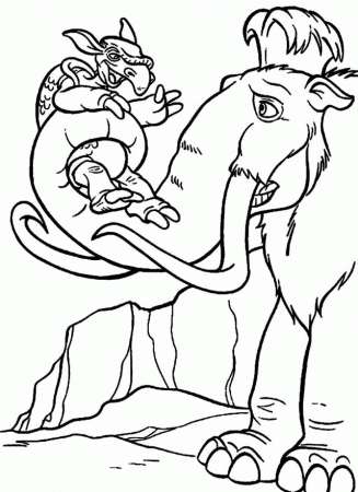 Manny Ice Age Colouring Pages Page 3 78557 Ice Age 3 Coloring Pages