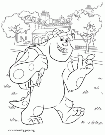 Monsters University - Sulley at Monsters University coloring page