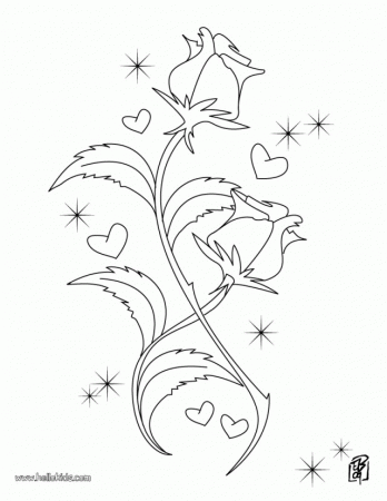 Roses Heart Coloring Page Source B Hearts Coloring Pages Roses 