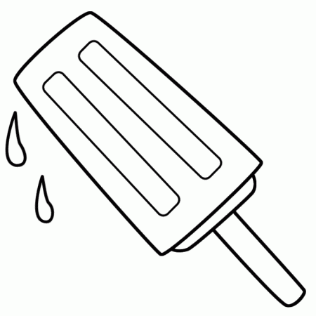 Popsicle - Coloring Page (
